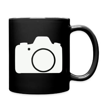 Kamera Linien-Icon Design - Tasse einfarbig - Schwarz - Rechts