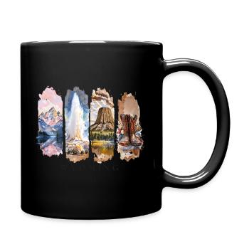 Tournée aux États-Unis dans le Wyoming – Nature, Aventure, Yellowstone - Mug uni - noir - Droite