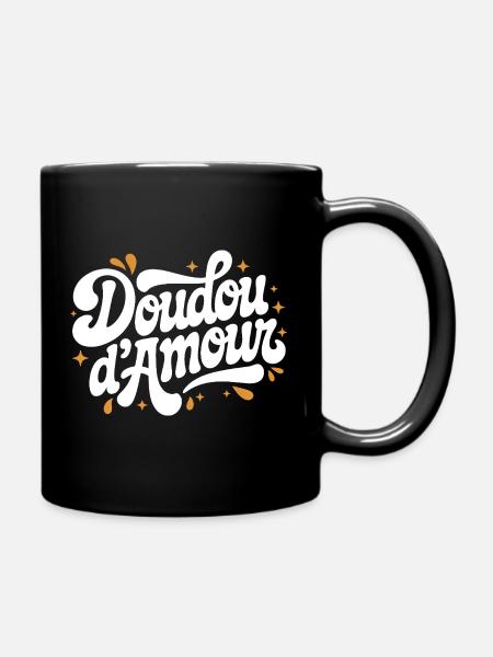 Liebes-Kuscheltier - Tasse einfarbig - Schwarz