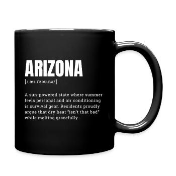 Arizona Sonnenkraft Grafik - Tasse einfarbig - Schwarz - Rechts