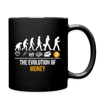 Bitcoin Shirts - Crypto Shirt - Evolution of Money - Tasse einfarbig - Schwarz - Rechts