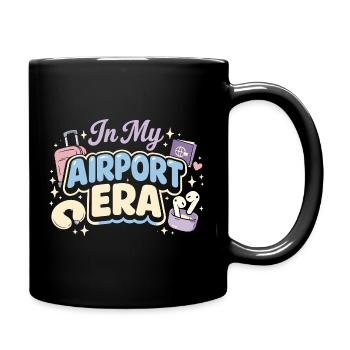 Reiseangst-humor, Flughafen-chaos, Fliegen Ist - Tasse einfarbig - Schwarz - Rechts