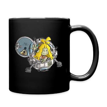 Micol und Mael - das Ufo 2 / - Tasse einfarbig - Schwarz - Rechts