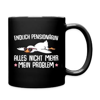Oie retraitée avec lunettes de soleil - Pension - Mug uni - noir - Droite