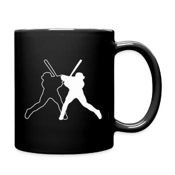 Baseball Ball Logo - Tasse einfarbig - Schwarz - Rechts