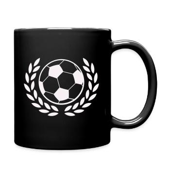 Victory wreath football logo - Full Colour Mug - black - Right