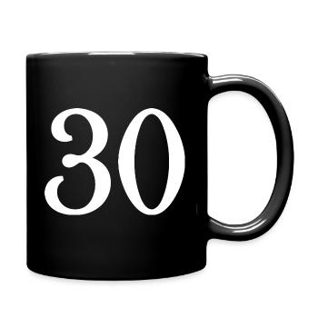 30. 30 ANS. 30e ANNIVERSAIRE. ANNIVERSAIRE 30 ANS. - Mug uni - noir - Droite