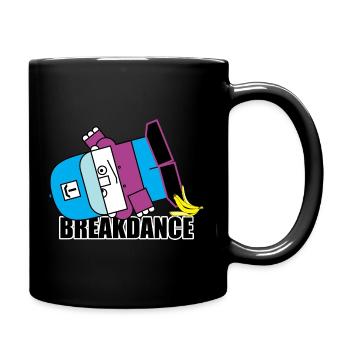 Banana Breakdance Bot - Full Colour Mug - black - Right