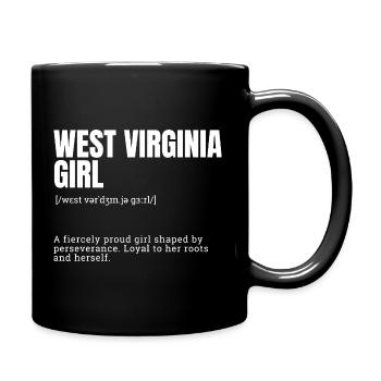 West Virginia Girl Pride - Full Colour Mug - black - Right