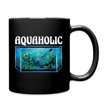 Aquarium Aquaholic Fish Tank Lover - Tasse einfarbig - Schwarz - Rechts