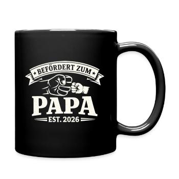Dad promoted to proud father in 2026 - Full Colour Mug - black - Right