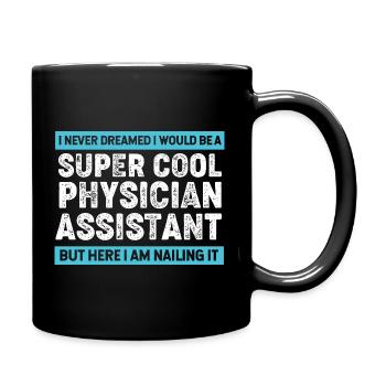 Arzthelferin Physician Assistant Pflege MFA PA - Tasse einfarbig - Schwarz - Rechts