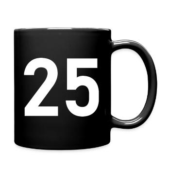 25. 25 ANS. 25e ANNIVERSAIRE. ANNIVERSAIRE 25 ANS. - Mug uni - noir - Droite