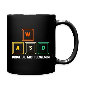Zocken Computerspieler Zocker Gaming Gamer - Tasse einfarbig - Schwarz - Rechts
