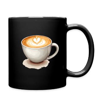 Cappuccino au café - Mug uni - noir - Droite