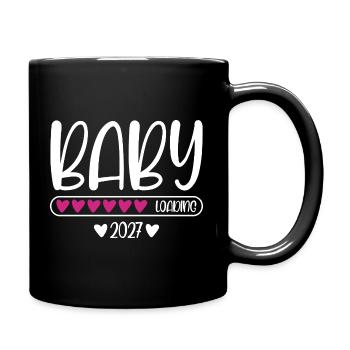Baby 2027 loading Herzchen Ladebalken - Tasse einfarbig - Schwarz - Rechts