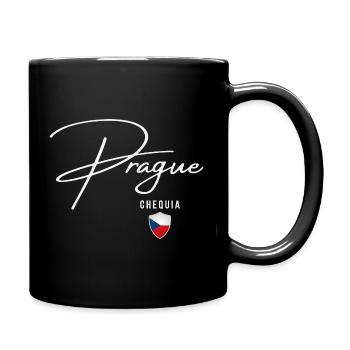 Prague, Tchéchie, design élégant Prague - Mug uni - noir - Droite