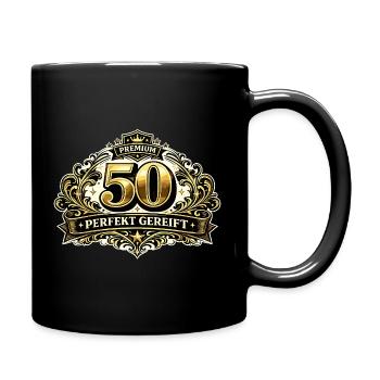 50. Geburtstag Premium Ornament - Tasse einfarbig - Schwarz - Rechts