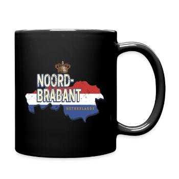 Souvenir rétro de la Hollande du Brabant-Nord Néerlandais - Mug uni - noir - Droite
