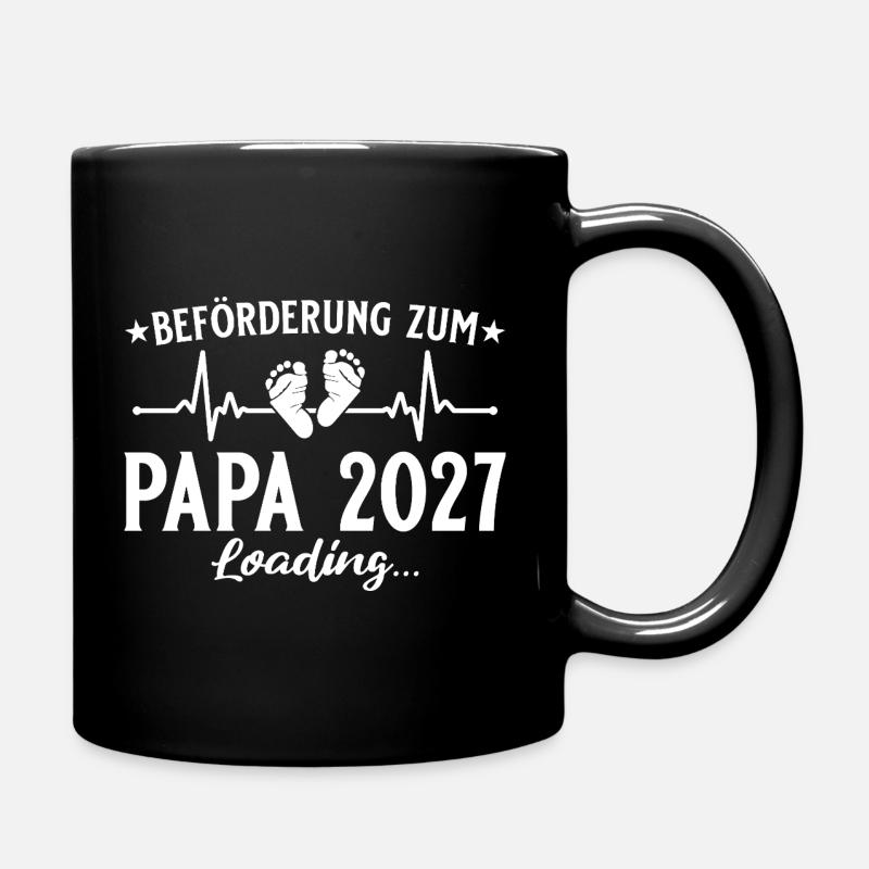 Beförderung zum Papa 2027 Loading Geschenk - Tasse einfarbig - Schwarz