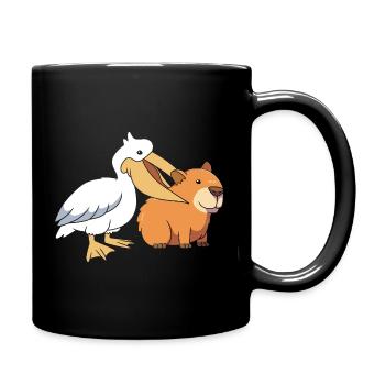 Capybara Capibara - Tasse einfarbig - Schwarz - Rechts