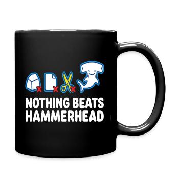 Nothing Beats Hammerhead Hammerhead Shark Motif - Full Colour Mug - black - Right