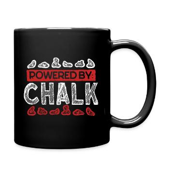 Indoor Klettern Indoorklettern Powered By Chalk - Tasse einfarbig - Schwarz - Rechts