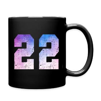 numéro 22 – Cadeau anniversaire 22 ans - Mug uni - noir - Droite