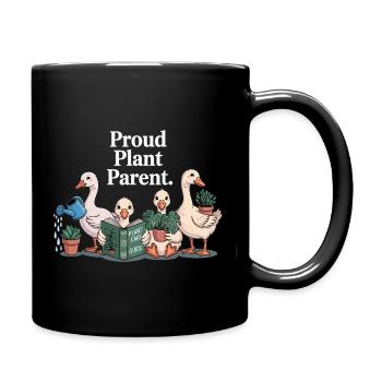 Plant Lover Cute Planting Ducks T-Shir - Full Colour Mug - black - Right