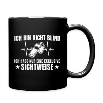Schiedsrichter Exklusive Sichtweise – Schiri - Tasse einfarbig - Schwarz - Rechts