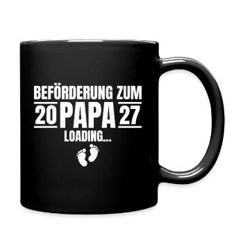 Beförderung zum Papa 2027 Loading - Tasse einfarbig - Schwarz - Rechts