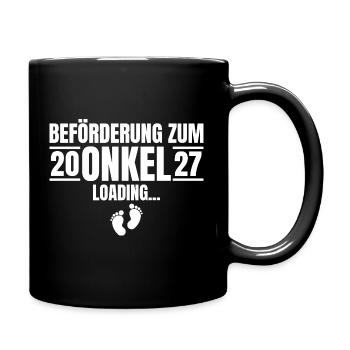 Beförderung zum Onkel 2027 Loading - Tasse einfarbig - Schwarz - Rechts