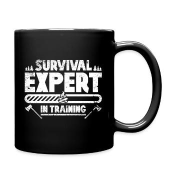 Bushcraft Survival Expert in Training - Tasse einfarbig - Schwarz - Rechts