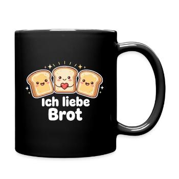 Lustiges Brot Geschenk - Tasse einfarbig - Schwarz - Rechts