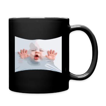 Lush Baby in White Cloth - Full Colour Mug - black - Right