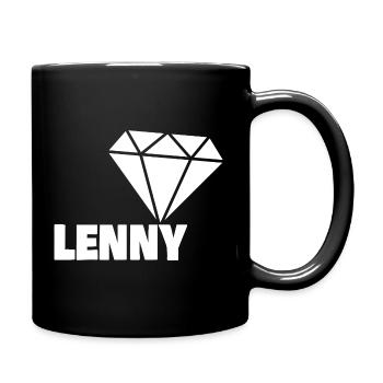 Lenny als Diamant - Tasse einfarbig - Schwarz - Rechts