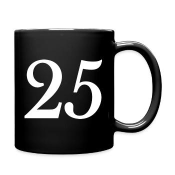 25. 25 ANS. 25e ANNIVERSAIRE. ANNIVERSAIRE 25 ANS. - Mug uni - noir - Droite