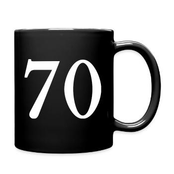 70. 70 ANS. 70e ANNIVERSAIRE. ANNIVERSAIRE 70 ANS. - Mug uni - noir - Droite