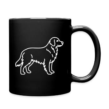 Golden Retriever weiss - Tasse einfarbig - Schwarz - Rechts