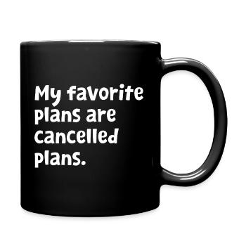 Funny Introvert Design - Sarcastic Sarcasm Humor - Full Colour Mug - black - Right