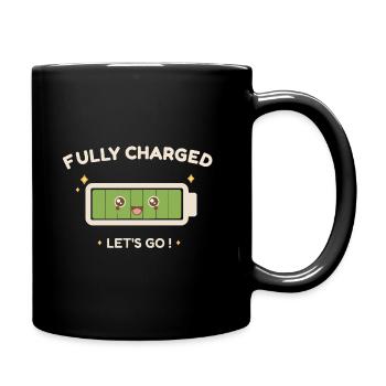 Full Battery – Ready for anything! - Full Colour Mug - black - Right