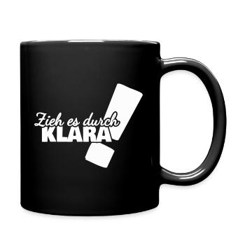 Geschenk für Klara - Tasse einfarbig - Schwarz - Rechts