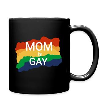 Lesbian Mom for Maternity - Full Colour Mug - black - Right