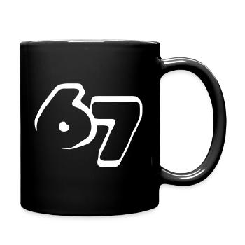 67 "six seven" drawn - Tasse einfarbig - Schwarz - Rechts