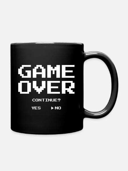 Game Over Continue? Yes No – Funny Gamer Tee - Mug uni - noir