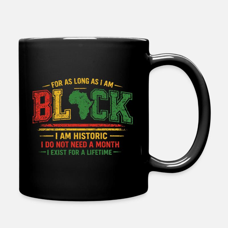 Fierté Afro Black History Month Vintage - Mug uni - noir