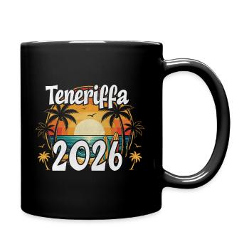 Teneriffa 2026 - Tasse einfarbig - Schwarz - Rechts