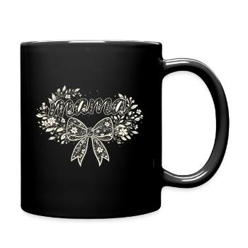 Cadeau Maman : Visuel Mama Rétro - Mug uni - noir - Droite