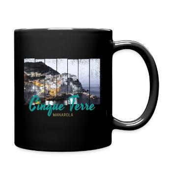 Cinque Terre Manarola in Italien Vintage Souvenir - Tasse einfarbig - Schwarz - Rechts