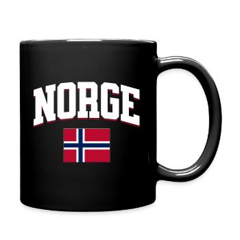 Norway Football Lover Retro Sports Design - Full Colour Mug - black - Right